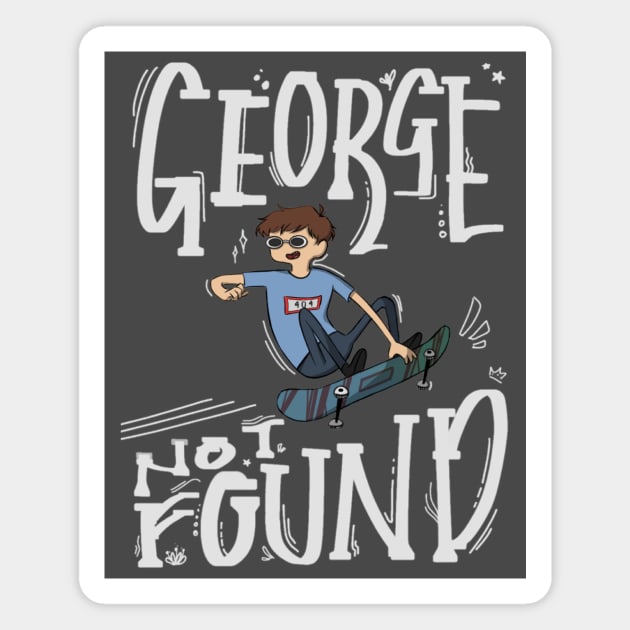 georgenotfound skateboarding Magnet by naddakkidal